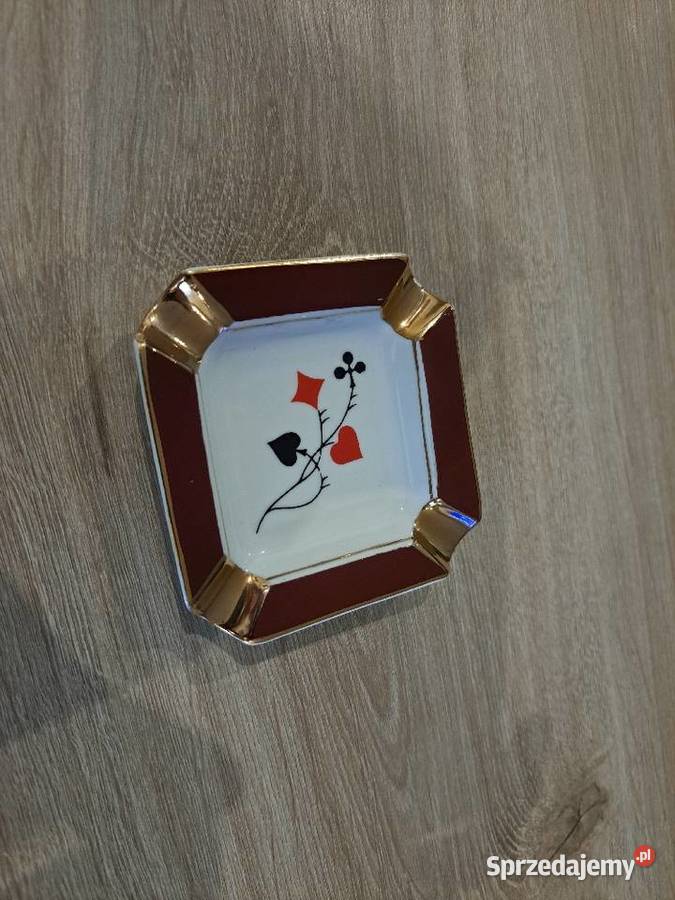 Stara Popielniczka Brydżowa Ćmielów Zestawu Radom