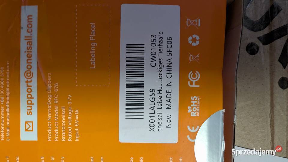 Maszynka do strzyżenia psów Oneisall do grubej i Gliwice sprzedam