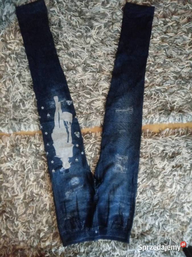 Legginsy grubsze imitacja jeansu