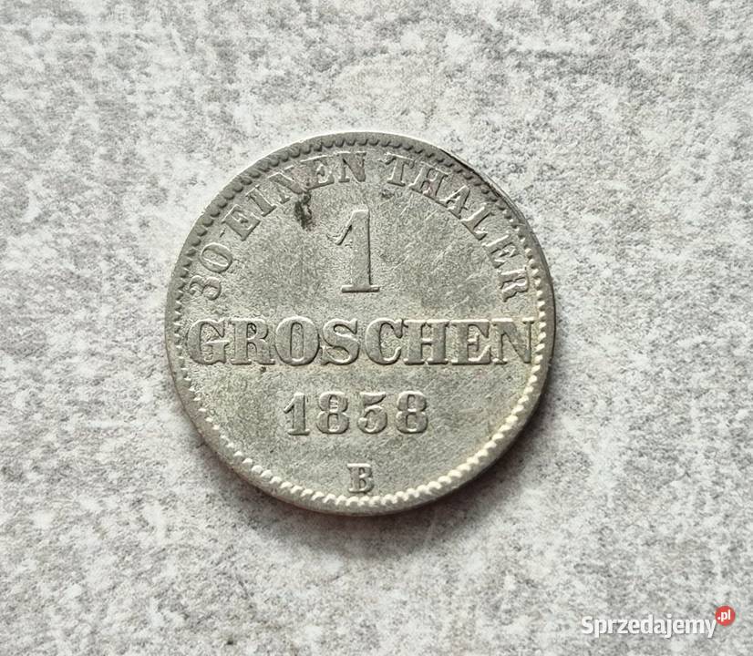 116 NIEMCY srebro 1 Groschen 1858 r B
