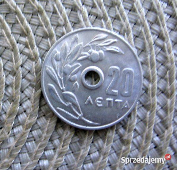 Grecja 20 Lepta 1971r Ładna Numizmatyka Antyki, Sztuka, Kolekcje wielkopolskie Kalisz