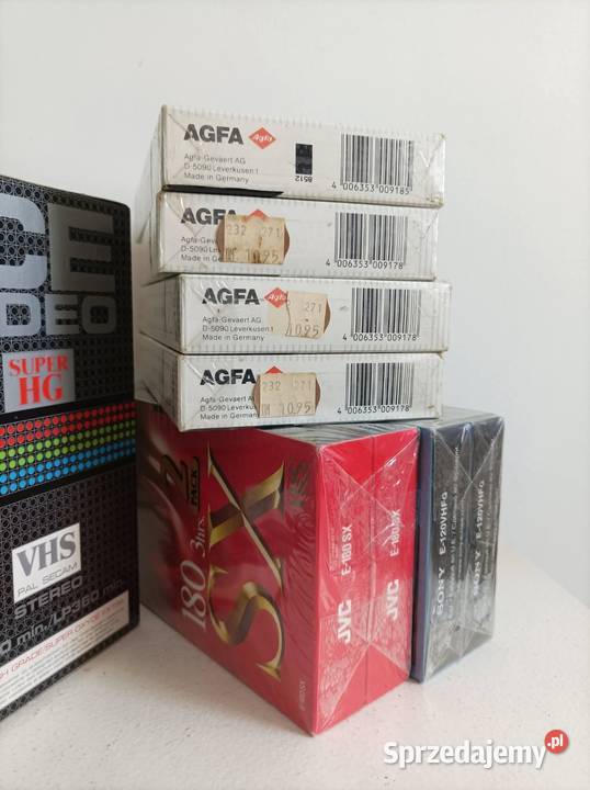 Kasety VHS nowe zafoliowane Dzierżoniów sprzedam