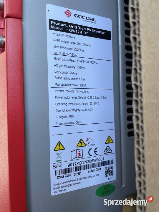 Falownik GOODWE 17 kW Tupadły