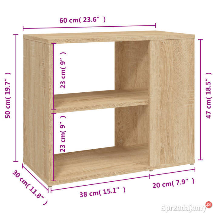 Szafka boczna dąb sonoma 60x30x50 materiał Meble Warszawa