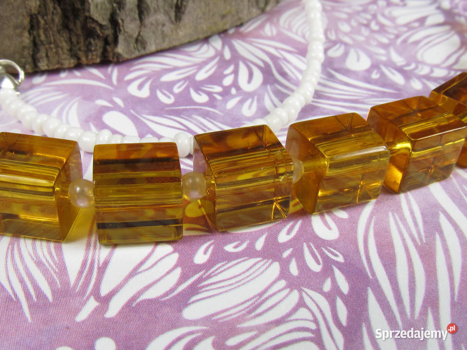 Naszyjnik bransoletka komplet zestaw bursztynowy Katowice
