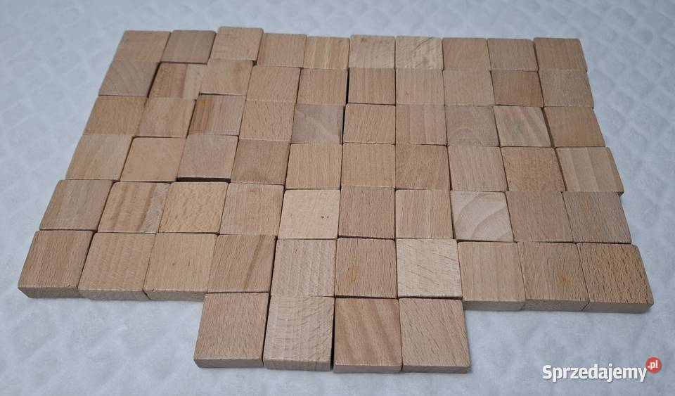 Klocki drewniane litery 44 Zabawka drewniana Czeladź