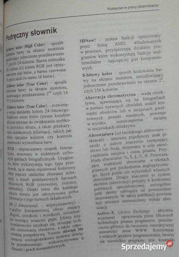 Komputer w pracy dziennikarza studenta Książki naukowe i popularnonaukowe