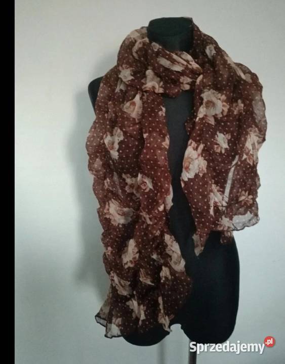 Komin szal brązowy Krosno