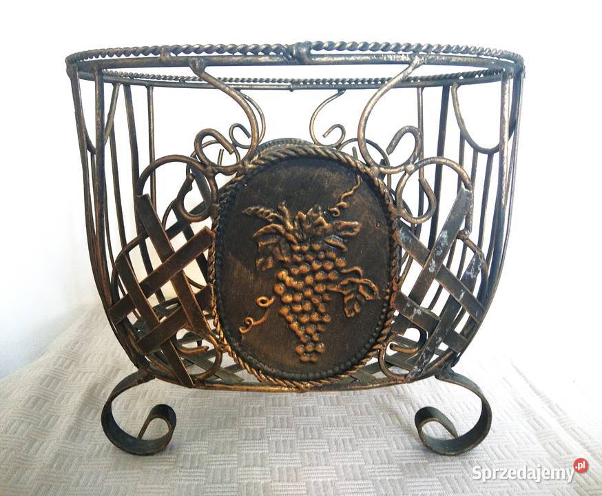 Duży kosz metalowy prowansalski gazetnik pomorskie Gdańsk
