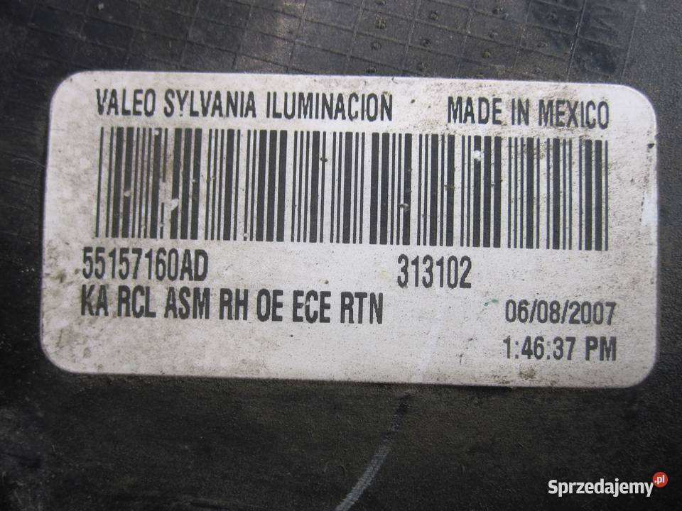 DODGE NITRO 08r lampa prawa tył 55157160AD Kielce