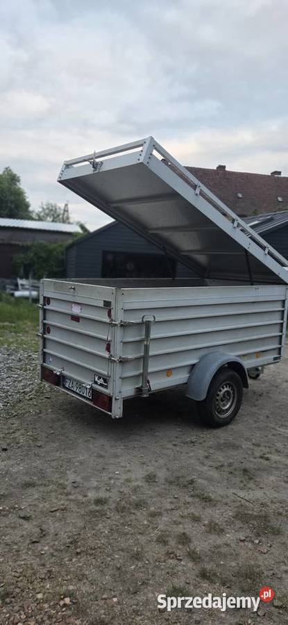 Przyczepa jednoosiowa box zamykana aluminiowa