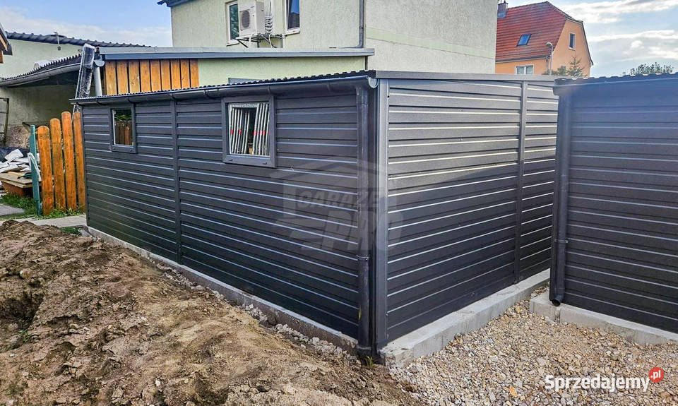 Garaż Blaszany 6x6m 2x Brama uchylna drzwi 2x Chełm