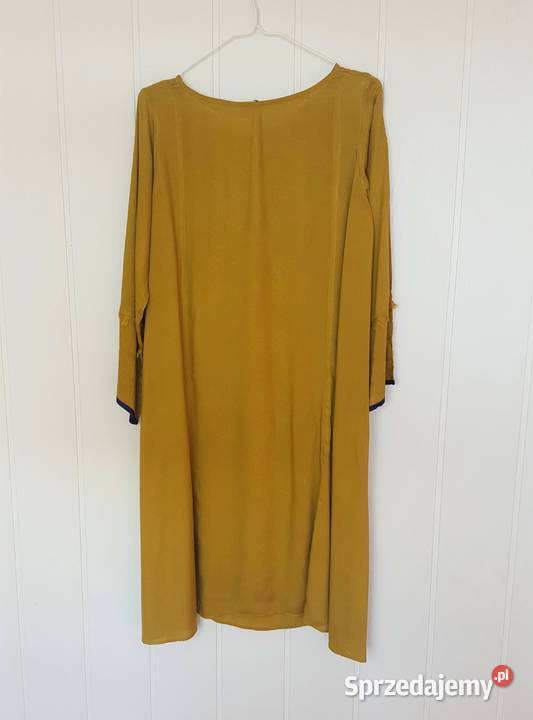 Nowa sukienka tunika indyjska M 38 L 40 oliwkowa długi Szczecin sprzedam