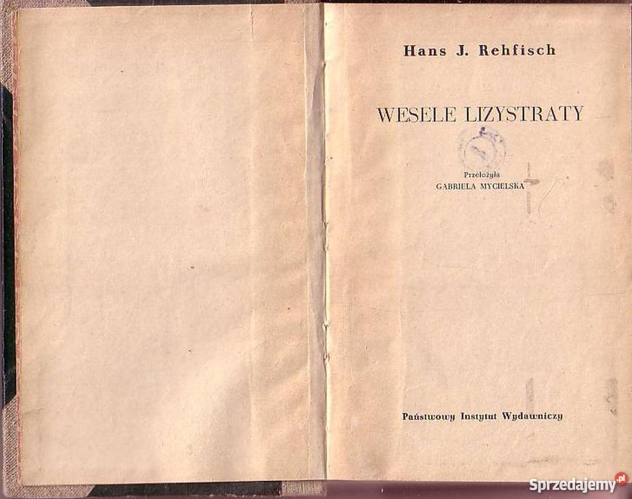 0160 WESELE LIZYSTRATY HANS J REHFISCH małopolskie Czyrna