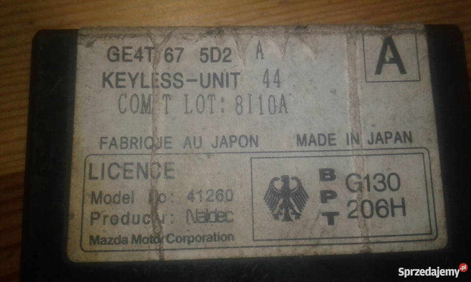 MODUL STEROWNIK MAZDA 323F GE4T 67 5D2 osobowe wielkopolskie Margonin