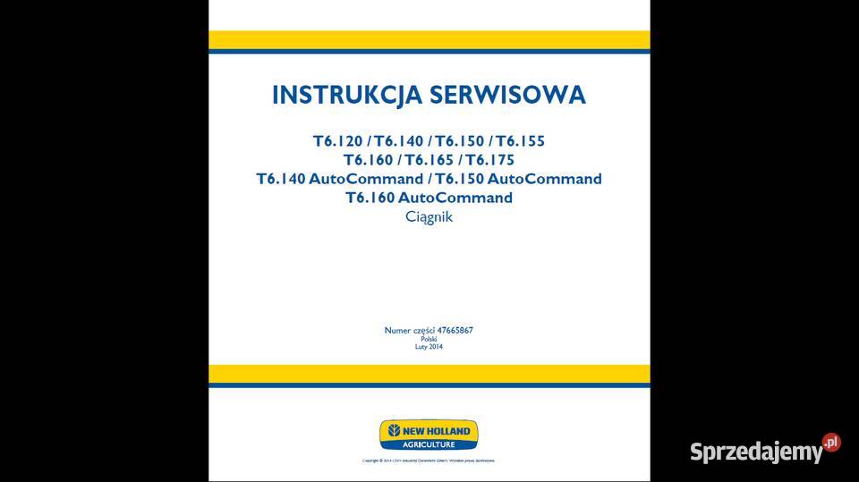 Holland T6 Polska instrukcja napraw Warsztatowa Poradniki, albumy i reportaże Gdańsk