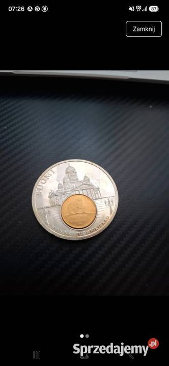 Medal pamiątkowe moneta suomi