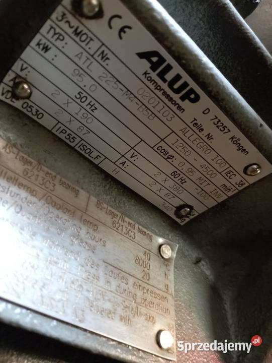 Silnik ALUP Allegro 100 0201103 95kW 12504500rpm Wilków sprzedam