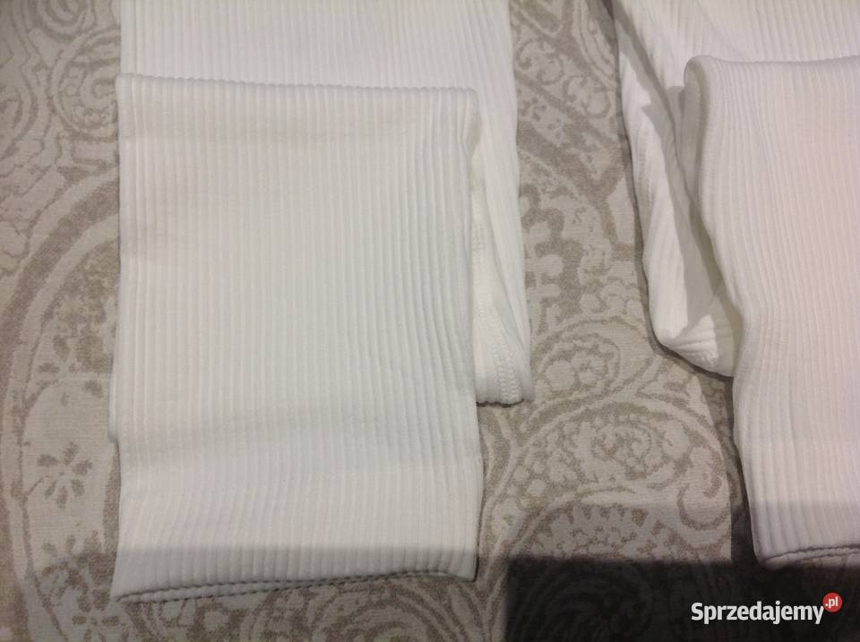 Komplet Biały Damski S Prążek NOWY Nowa Sól sprzedam