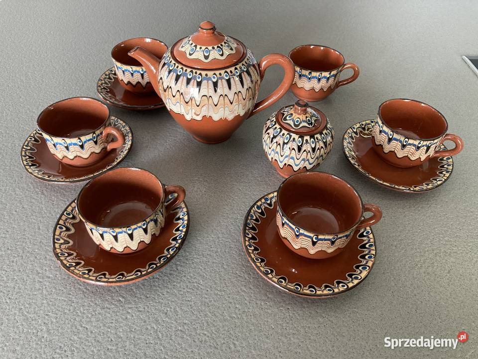serwis do kawy herbaty kamionka bułgarska PRL