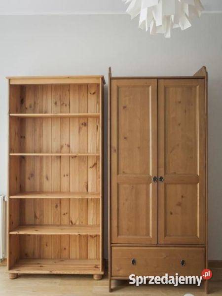 Regaly IKEA HEMNES drewno witryna sekretarzyk