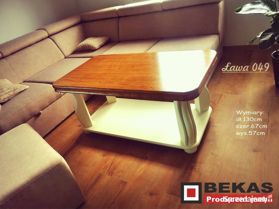 Stylowa Ława Dąb Ecru 049 Bekas Lite drewno Piła