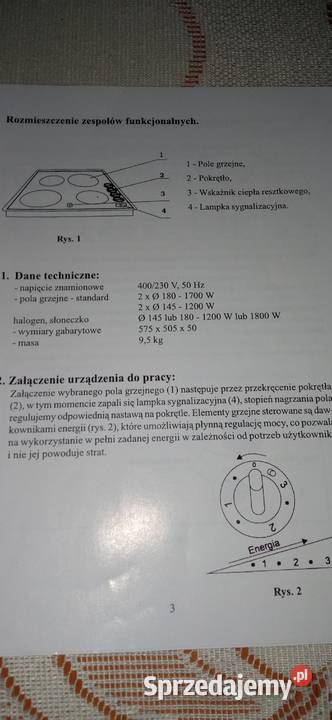 Płyta ceramiczna czteropolowa