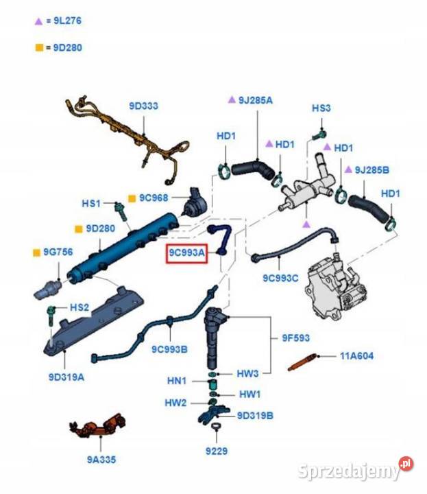 PRZEWÓD RURKA PALIWA FORD KA 08 13 osobowe