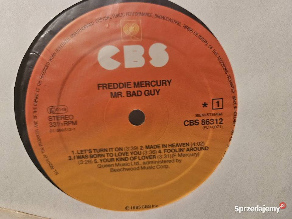 Freddie Mercury Mr Bad Guy winyl Warszawa