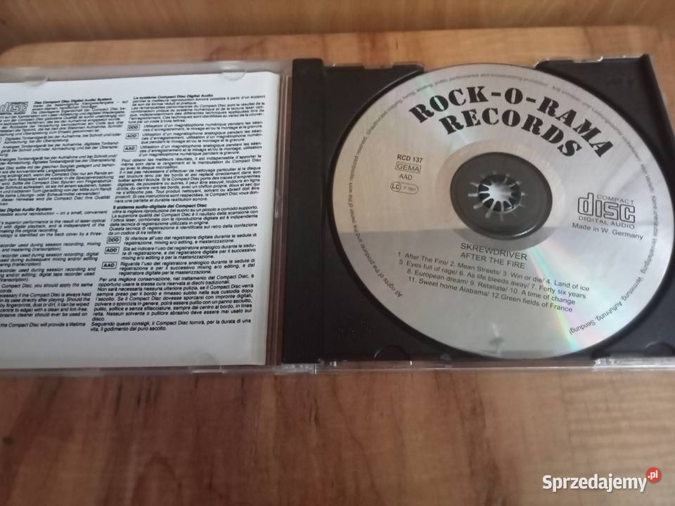 zespoł skrewdriver muzyka na płytach cd