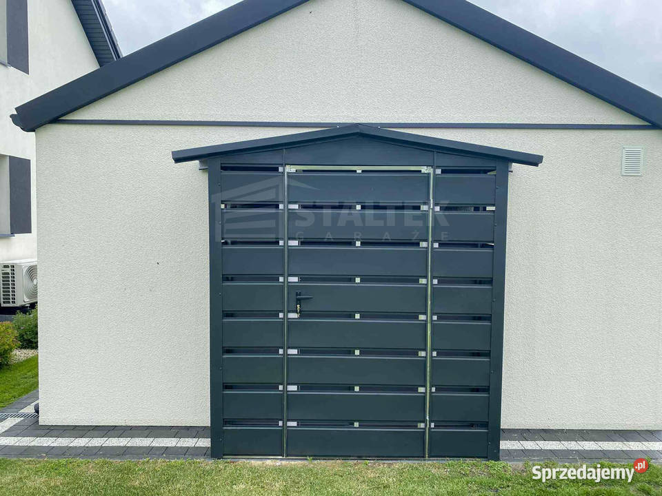 Wiata śmietnikowa 15x05m antracyt dach wielkopolskie Leszno