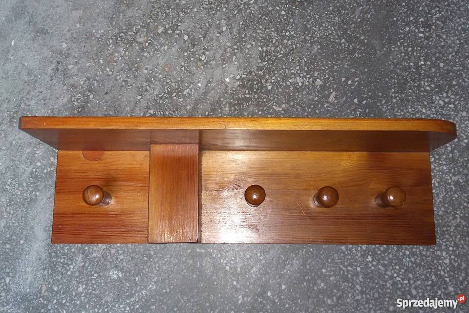 Dwa nietypowe drewniane ręcznie robione wieszaki Warszawa sprzedam