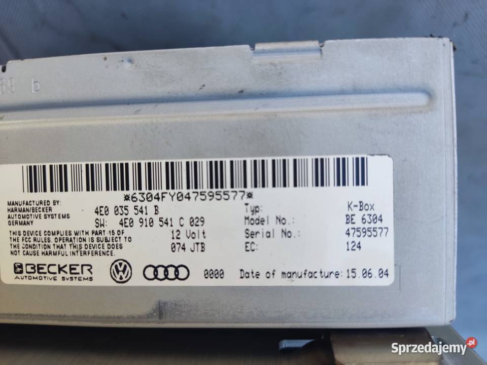 AUDI A8 D3 WZMACNIACZ MODUŁ TUNER RADIA TV Radom sprzedam