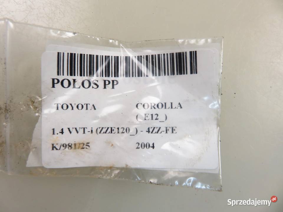 PÓŁOŚ PRAWA PRZEDNIA TOYOTA COROLLA E12 14 VVTi