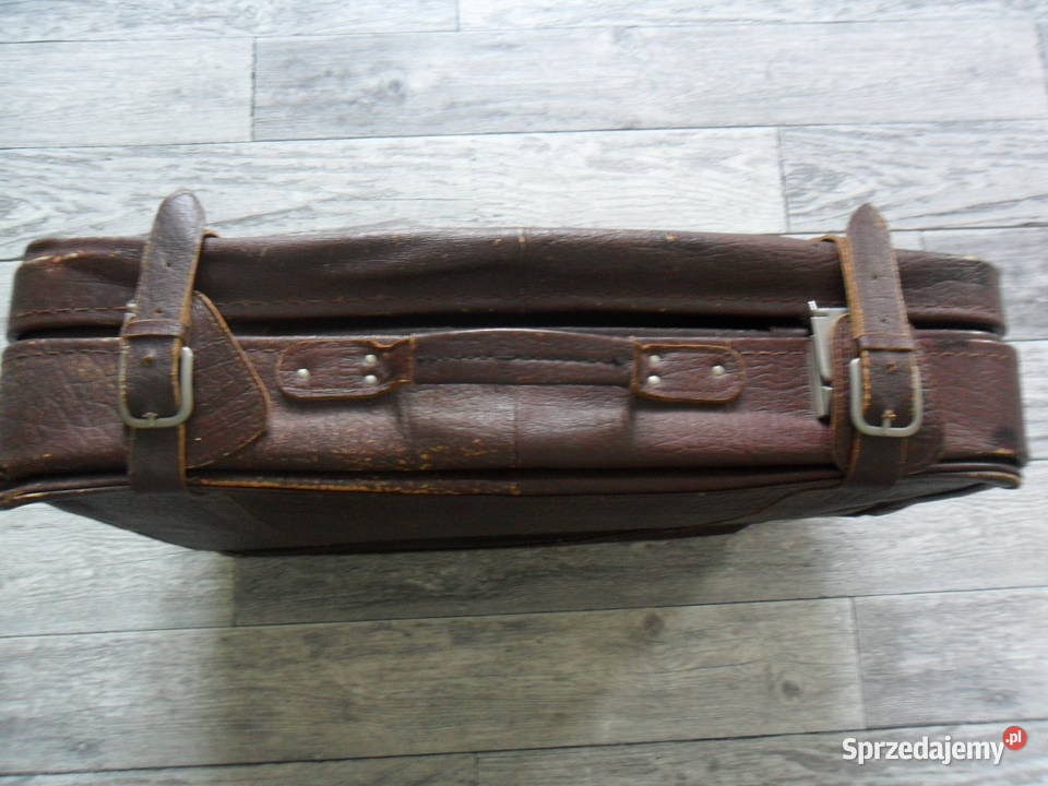 Walizka skórzana z roku 1974 kupiona w Poznaniu Świdnica Polska