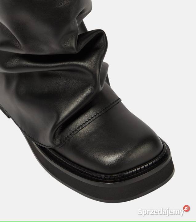 Skórzane buty w kolorze czarnym dolnośląskie Świdnica