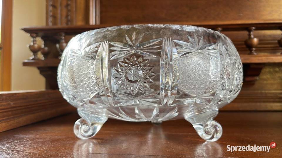 Misa kryształ Patera Przezroczysta Na 3 nóżkach pomorskie Gdańsk sprzedam