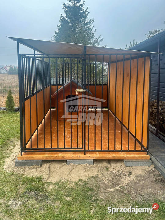 Kojec psów 2x3m Drewniana podłoga ściana