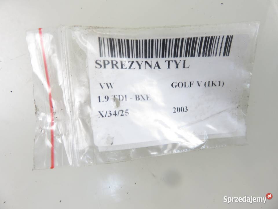 SPRĘŻYNA TYŁ VW GOLF V 1K1 19 TDI BXE 5Q0511115