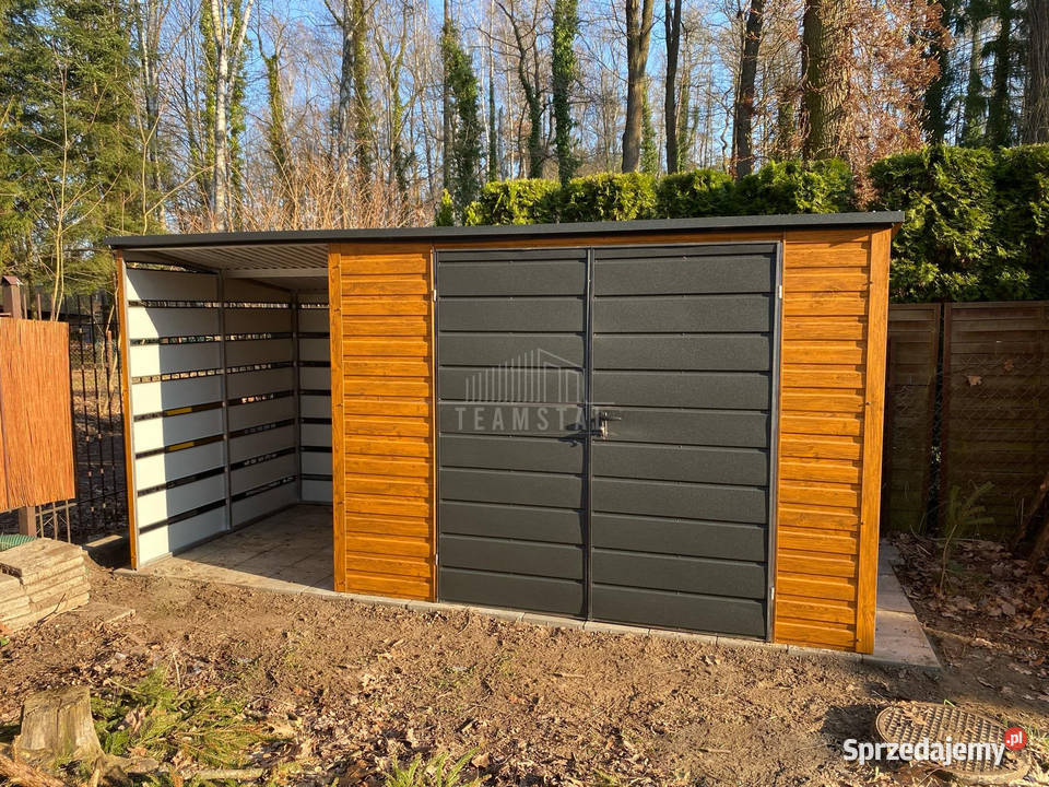 Schowek Domek Ogrodowy 3x2m wiata 15m Brama dach