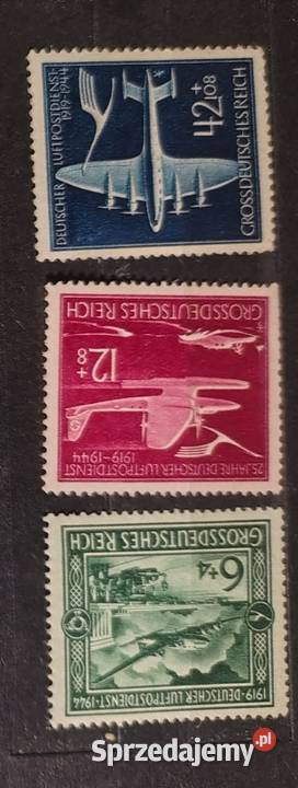 Niemcy 1944 charytatywne PEŁNA SERIA samoloty Radomsko