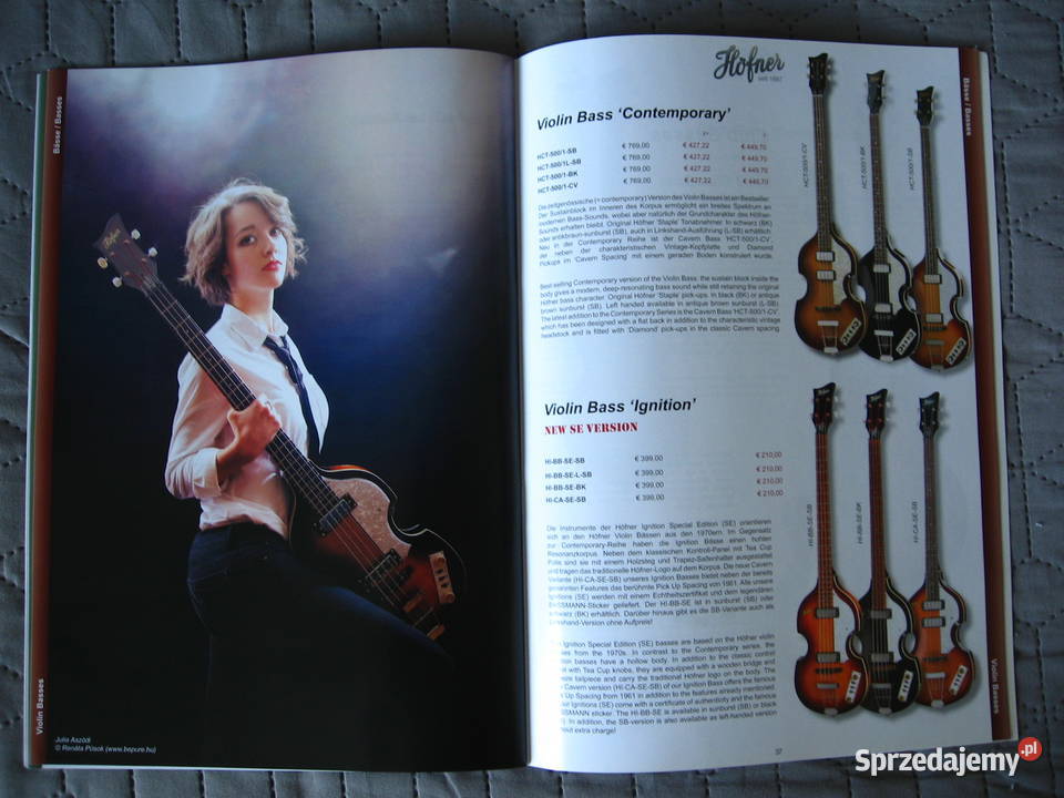 Hofner 2020 Confidental guitar catalog katalog
