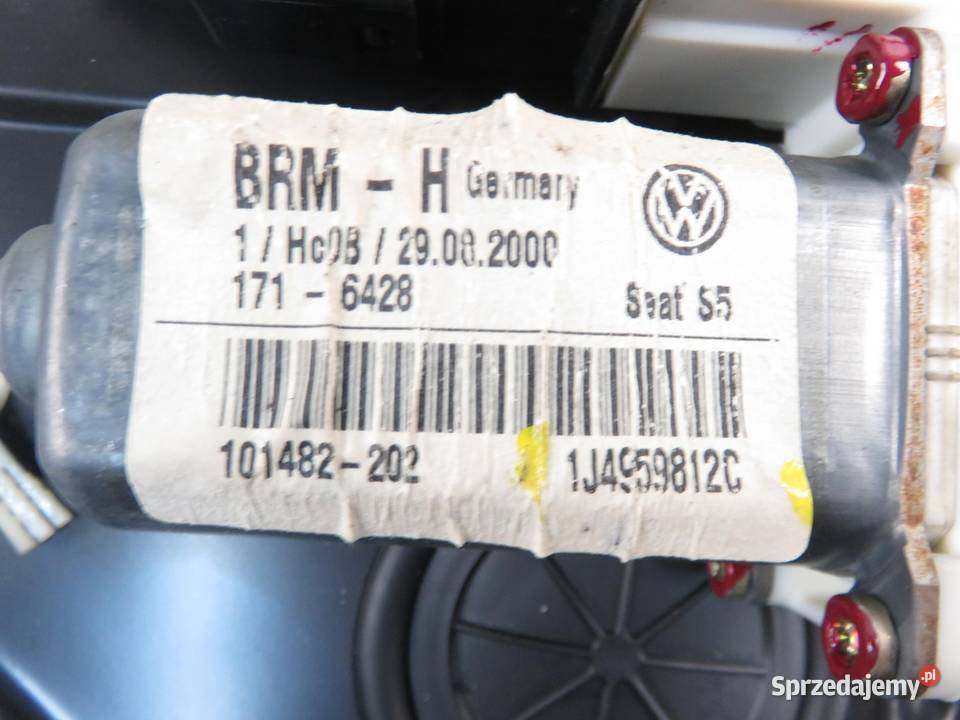 PODNOŚNIK SZYBY LEWY TYLNY SEAT TOLEDO II Mechanizmy opuszczania szyb małopolskie