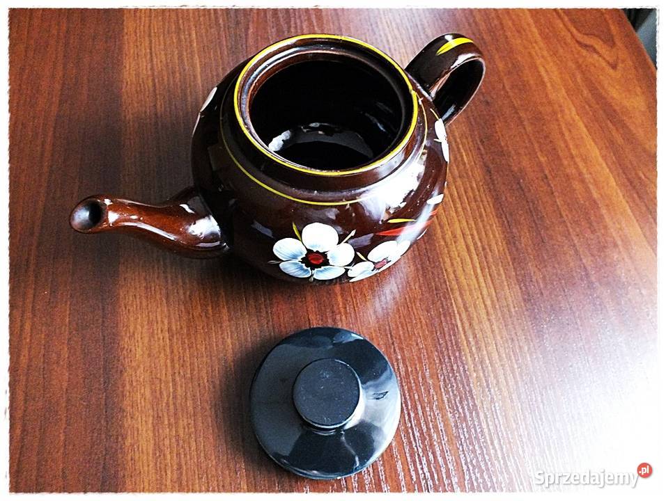 Stary śliczny ceramiczny dzbanek imbryk ręcznie sprzedam