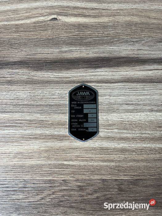 NOWA CZESKA TABLICZKA ZNAMIONOWA JAWA 50 TYP 20 sprzedam