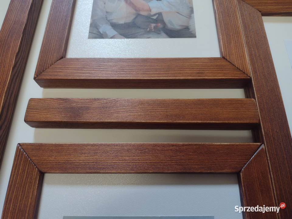 Drewniana Multirama Ramka na 10 zdjęć 15X21 Ramki i ramy