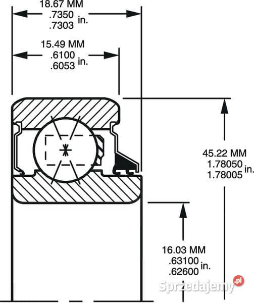 Łożysko kulkowe 204PY2 Kamionna