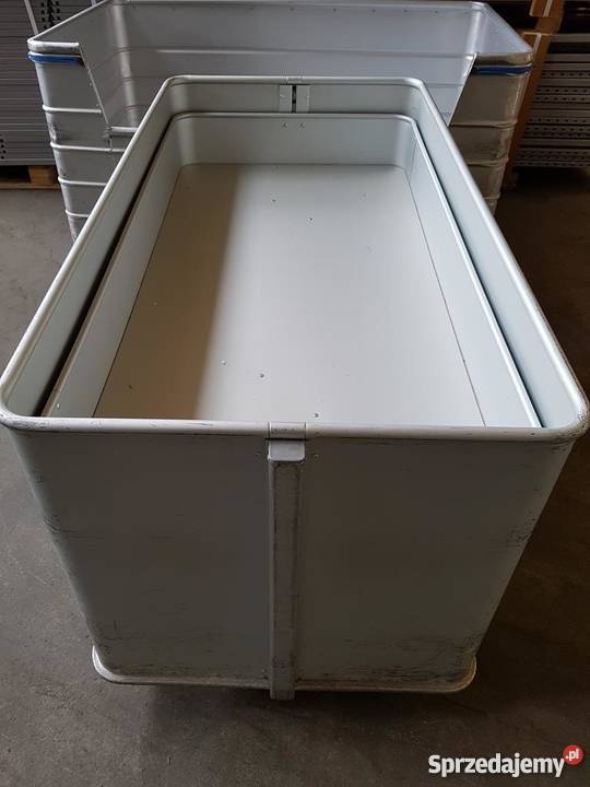 Wózek pralniczy aluminiowy z ruchomym dnem 600L Produkcja Dzierżoniów