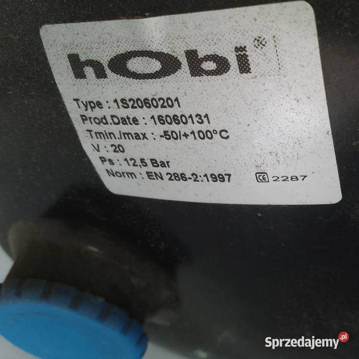1S2060201 ZBIORNIK POWIETRZA 20L 206X660 125