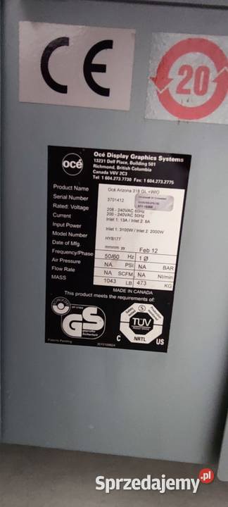 Ploter UV Canon Arizona 318GL Produkcja